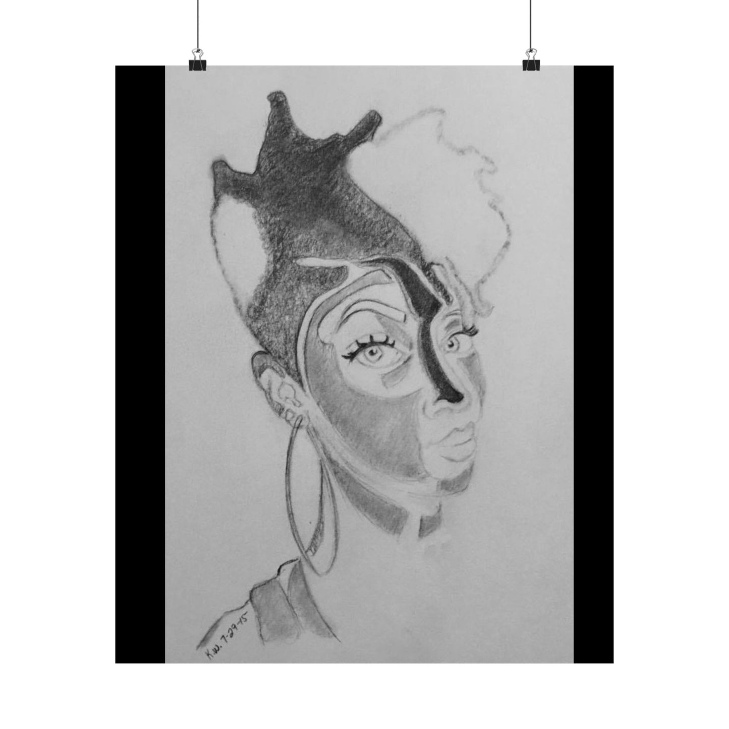 Matte Vertical Posters - 3 Shaded Lady