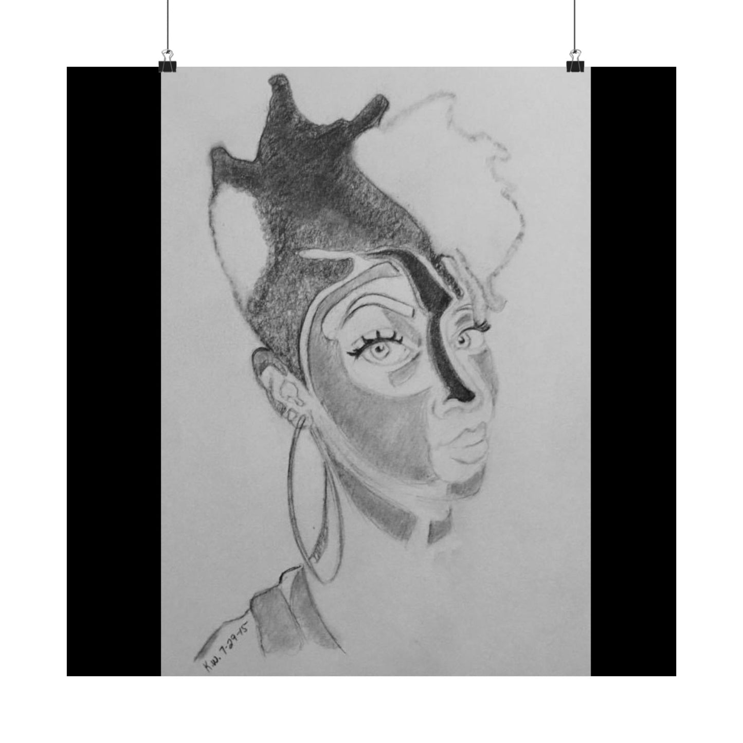 Matte Vertical Posters - 3 Shaded Lady