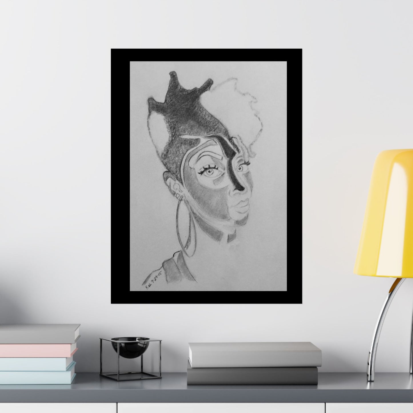 Matte Vertical Posters - 3 Shaded Lady
