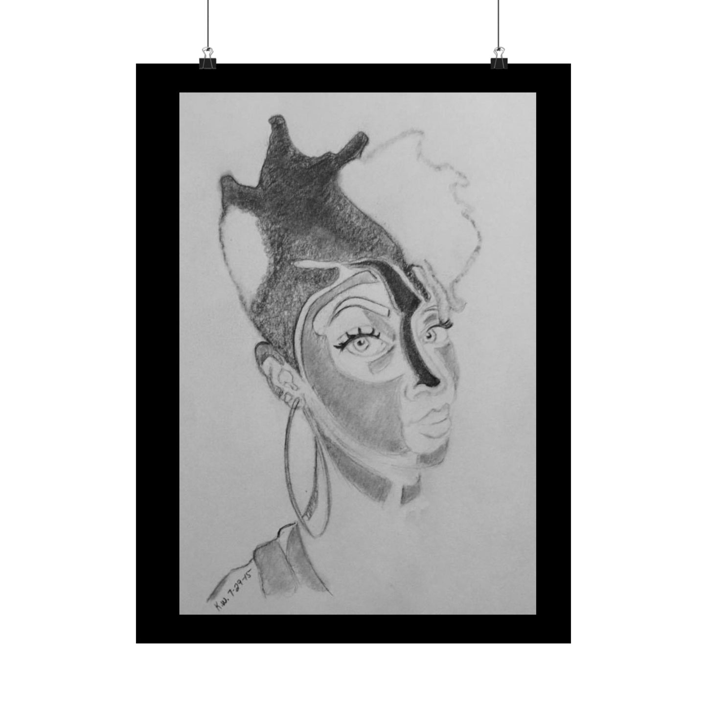 Matte Vertical Posters - 3 Shaded Lady